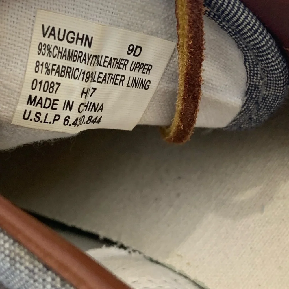 Polo Ralph Lauren Vaughn Gray Canvas Men's Sneakers Shoes Size 9 D Leather Laces